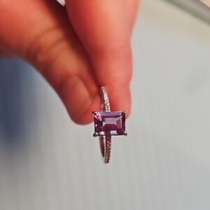 Amethyst Sterling Ring Size 8.75